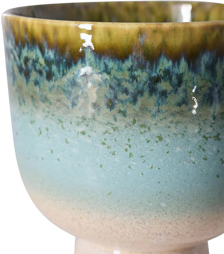 Retro blomsterpotte Ø20,5 cm, Lagoon HKliving
