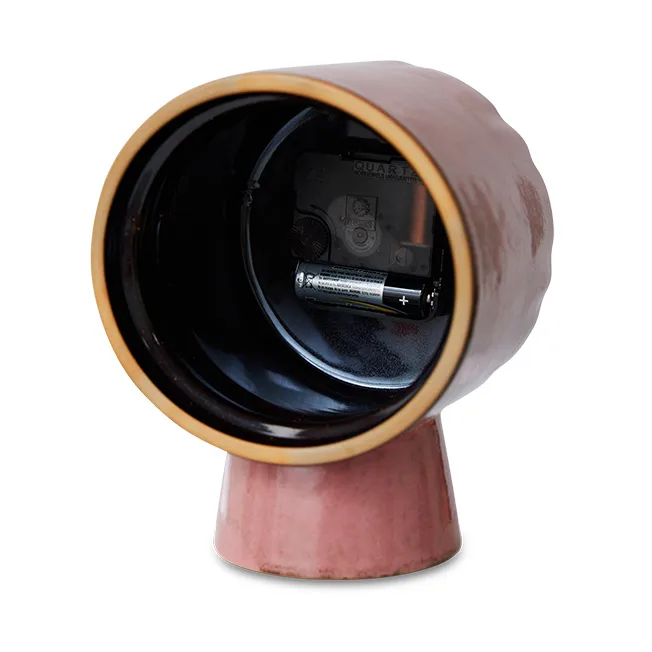 Retro keramikkklokke 16,2 cm, Pink HKliving