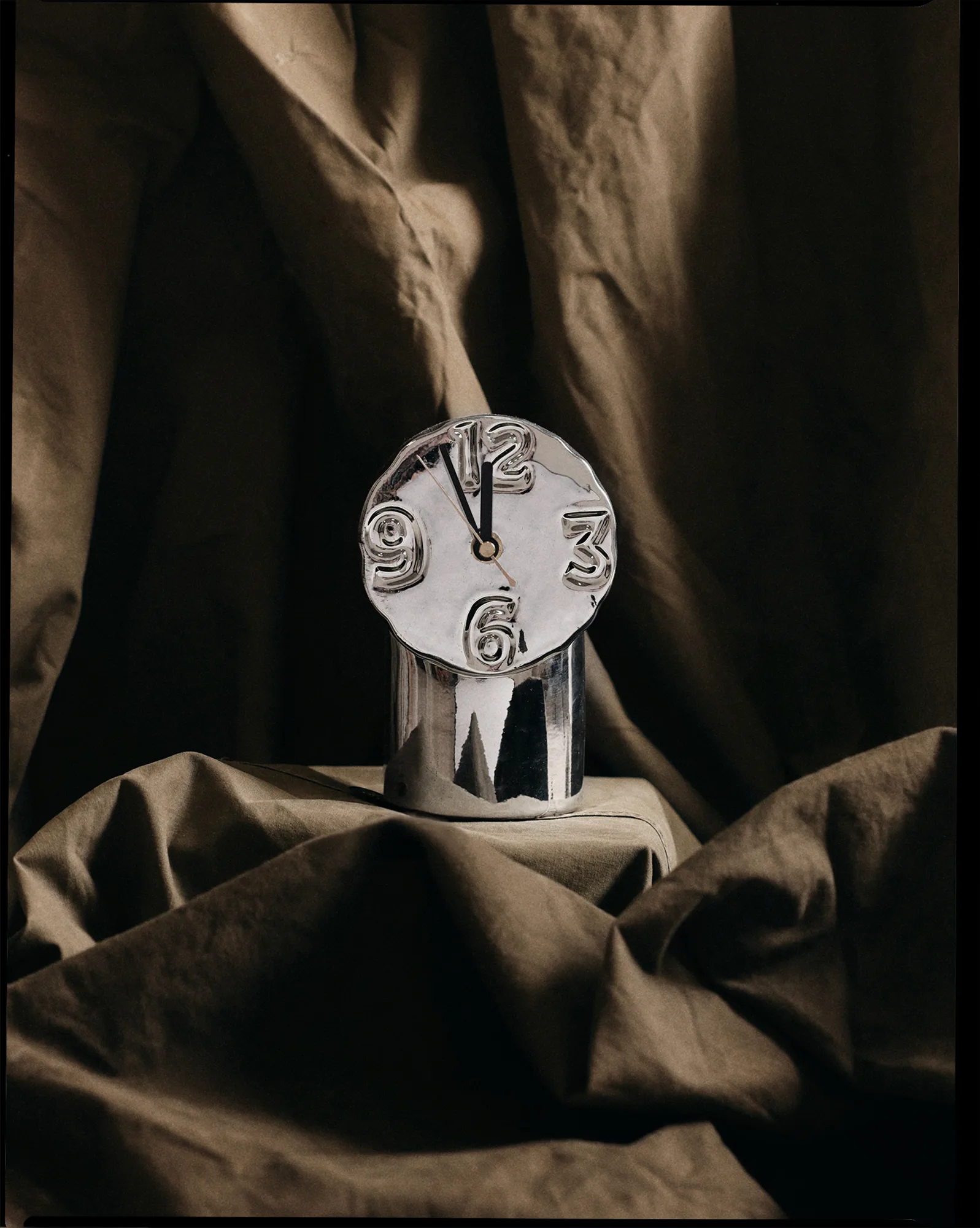 Retro keramikkklokke 17,5 cm, Chrome HKliving