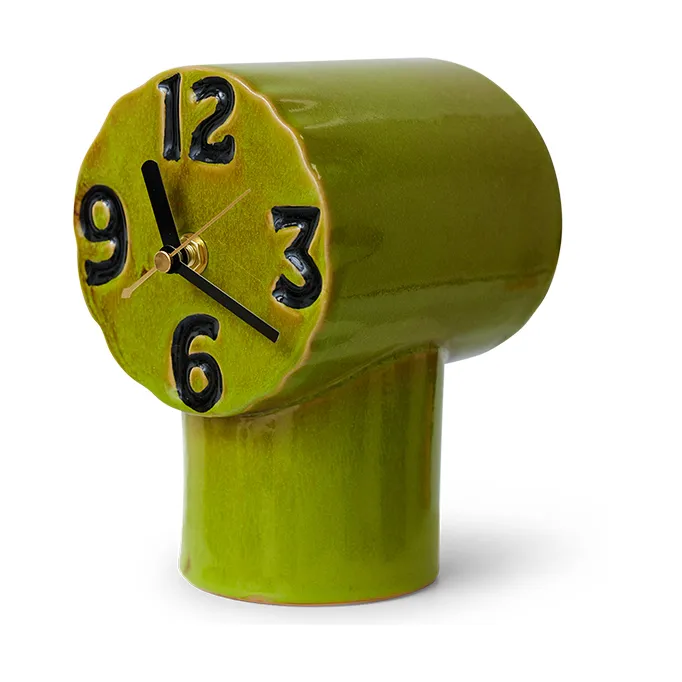 Retro keramikkklokke 18 cm, Olive HKliving