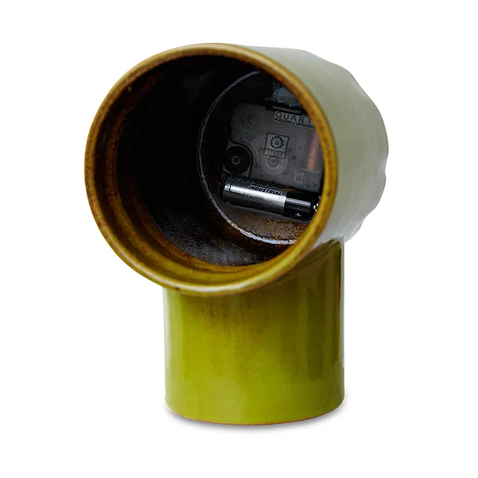 Retro keramikkklokke 18 cm, Olive HKliving