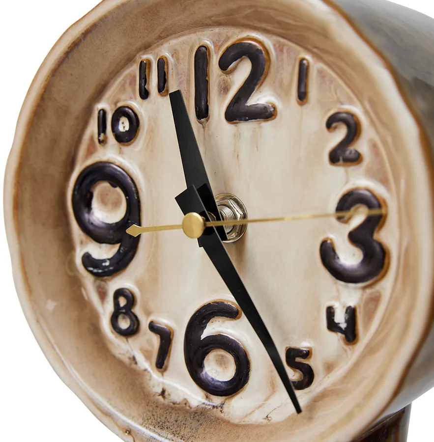 Retro keramikkklokke 23,5 cm, Cream HKliving