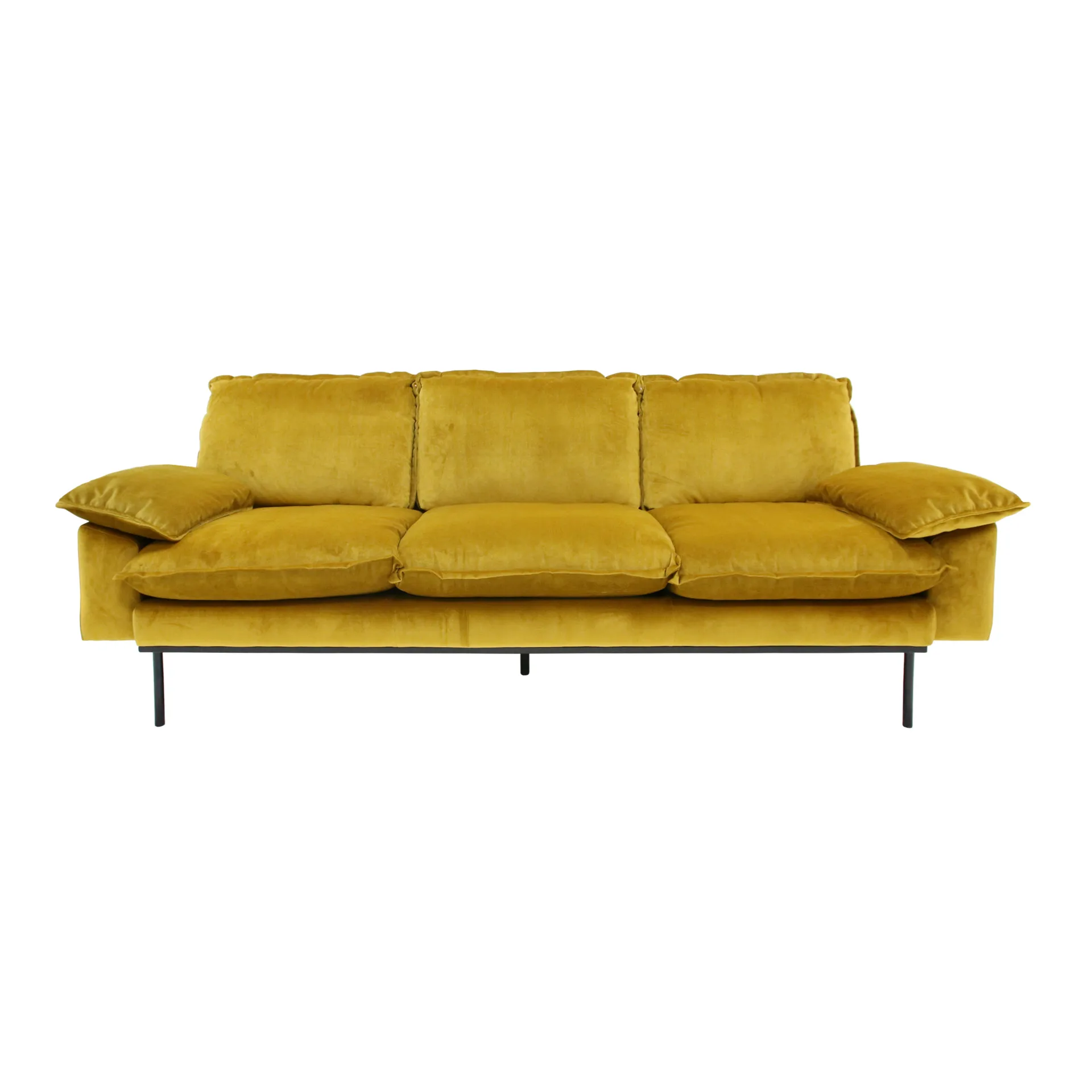 Retro sofa 3-seter, ogra (gul) HKliving