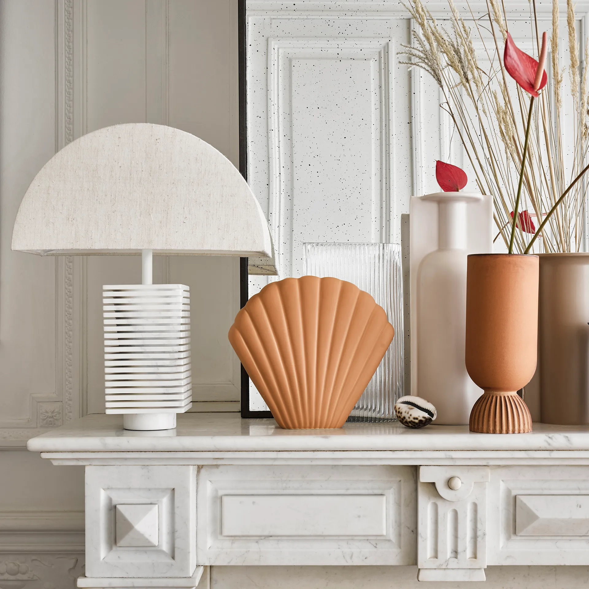 Ribbed lampefot, Hvit HKliving
