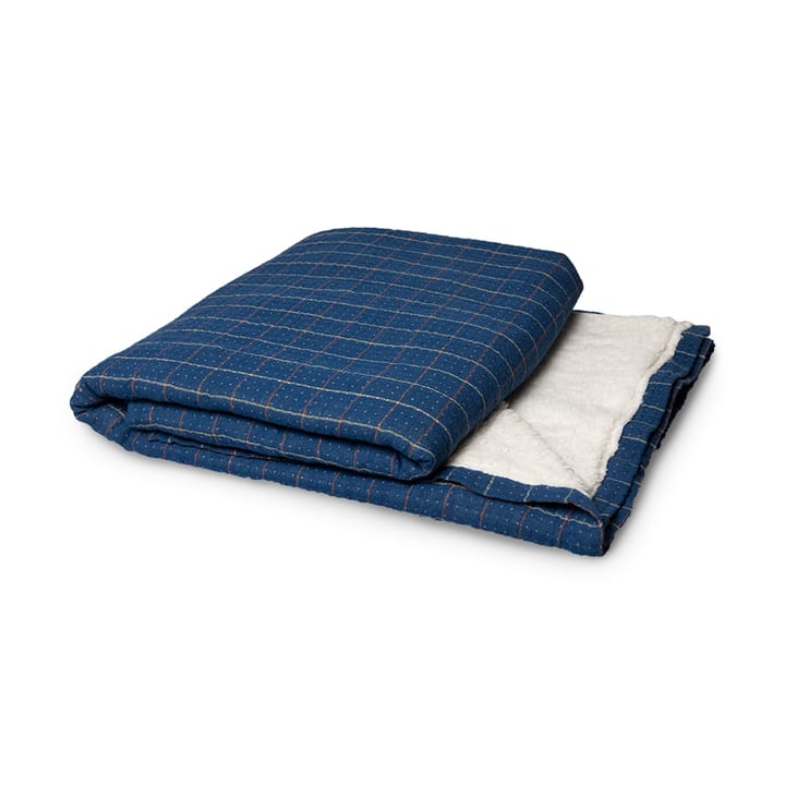 Sherpa teppe Rutete 130x170 cm bomull, Blå HKliving