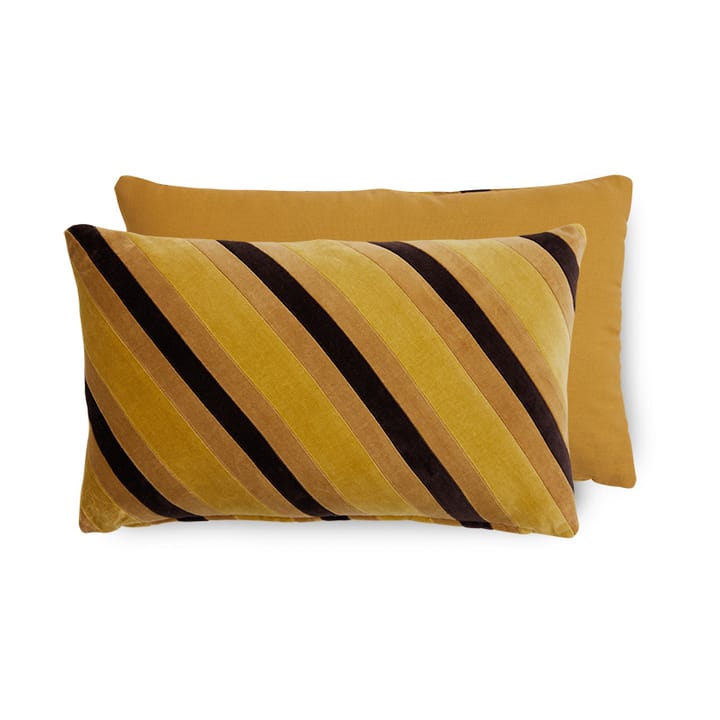 Striped velvet pute 30x50 cm - Honey - HKliving