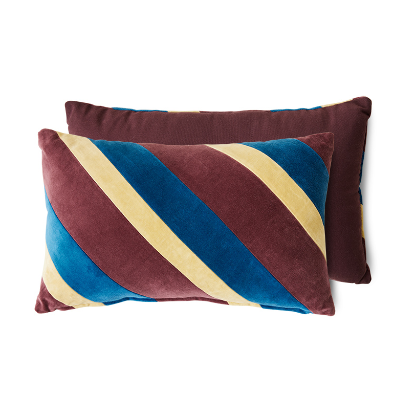 Bilde av HKliving Striped velvet pute 30x50 cm Speakeasy