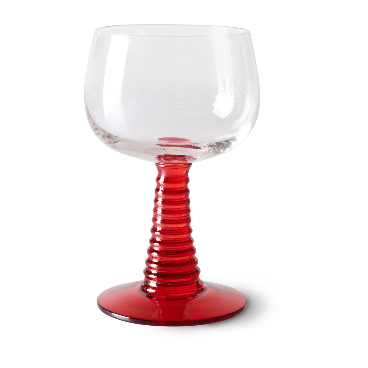 HKliving Swril vinglass hy Rd | Skandinavisk Design | Vinglass | Rød