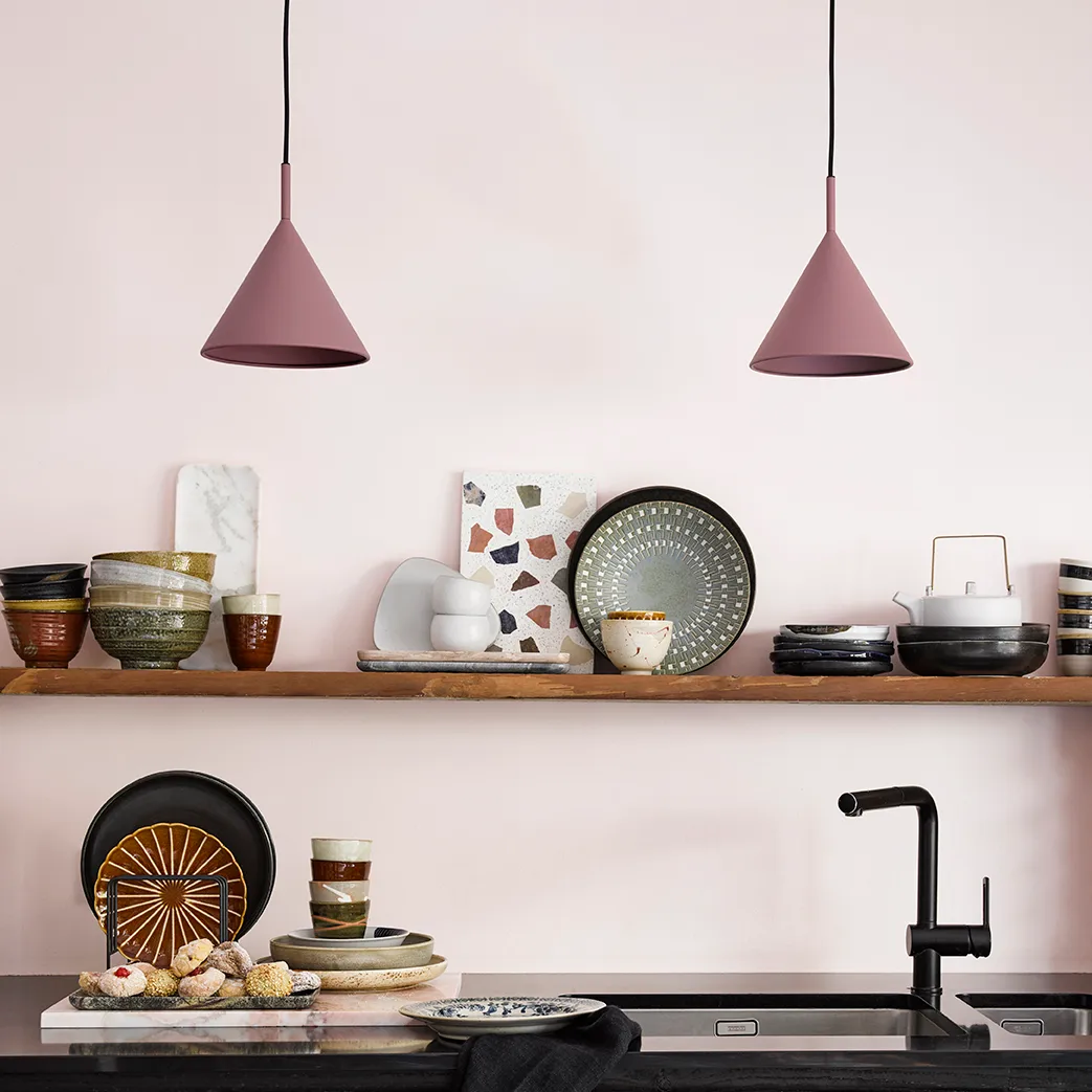 Triangle taklampe M, Matt purple HKliving