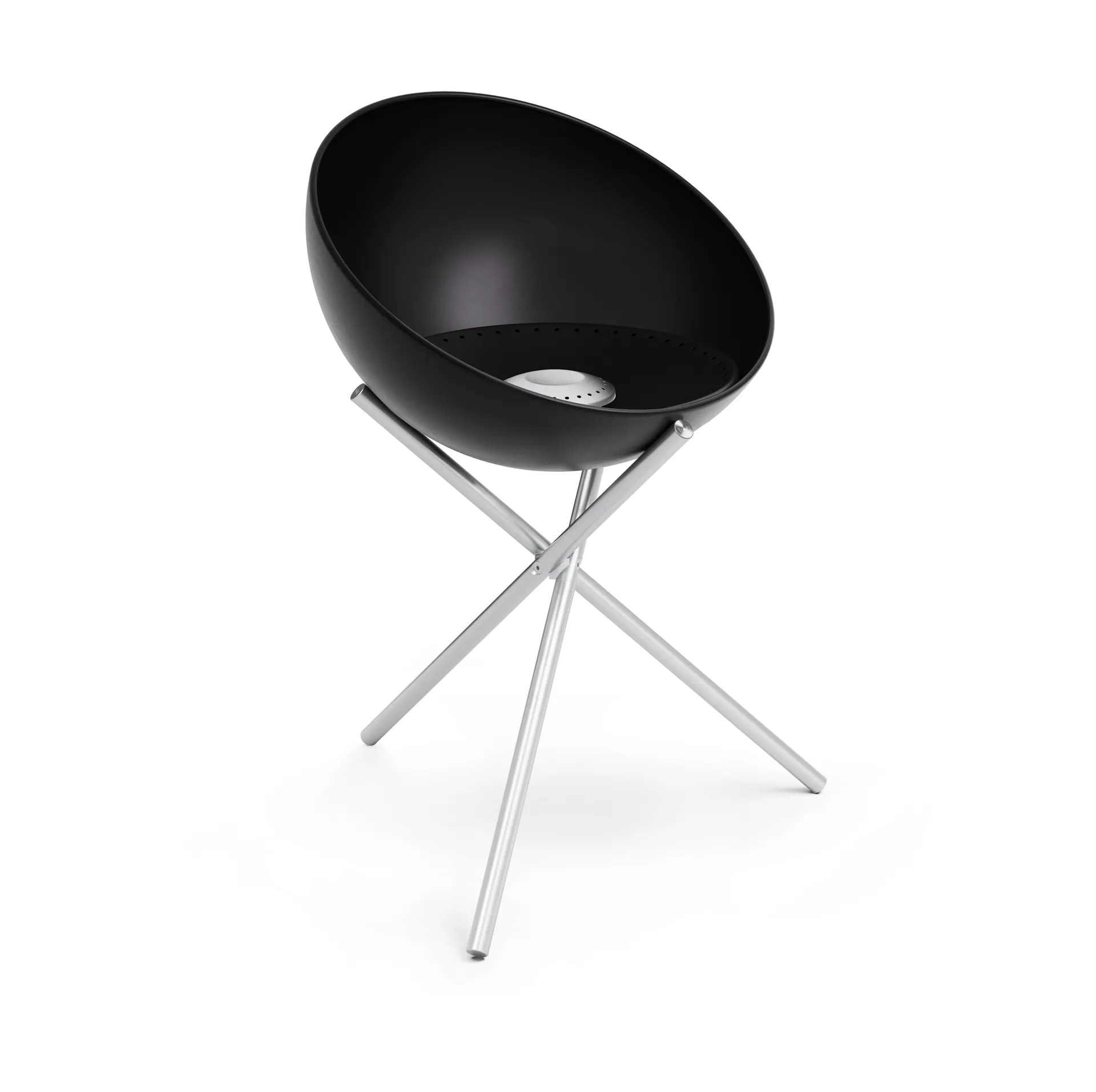 BOWL 70 peis, Svart-sølv, tripodstativ Höfats