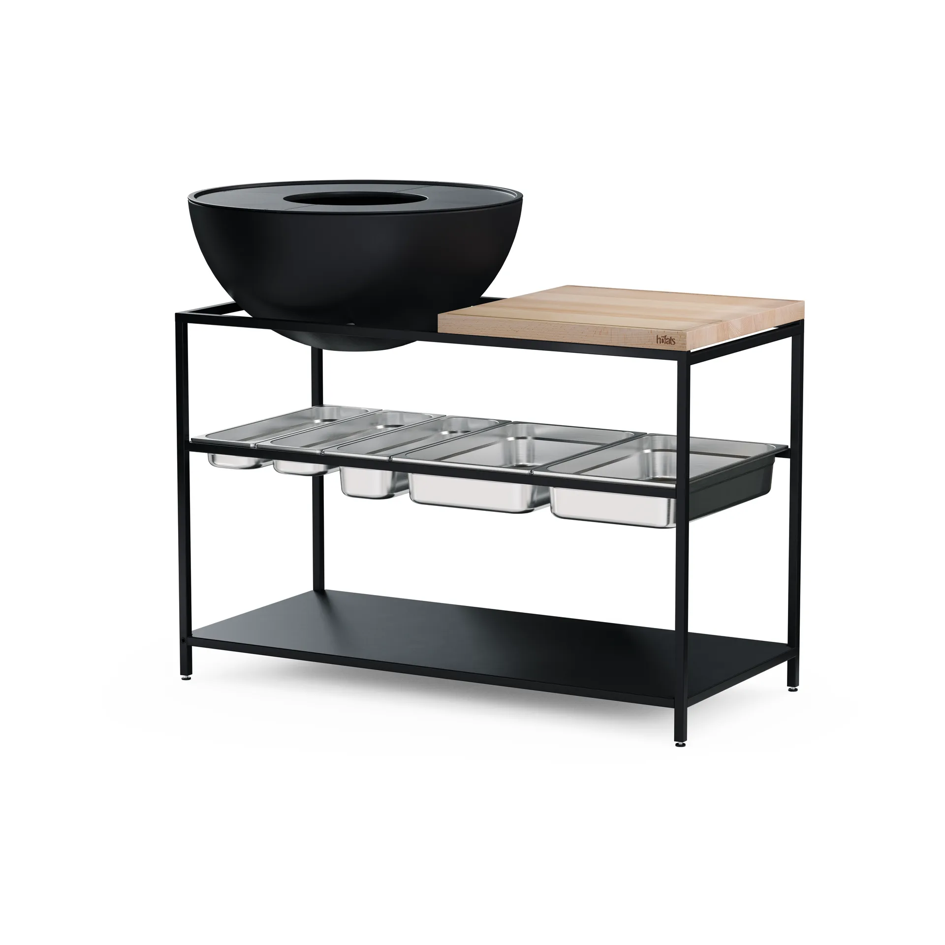 FIRE KITCHEN oppbevaringsbokser, Rustfritt stål, 5 deler Höfats