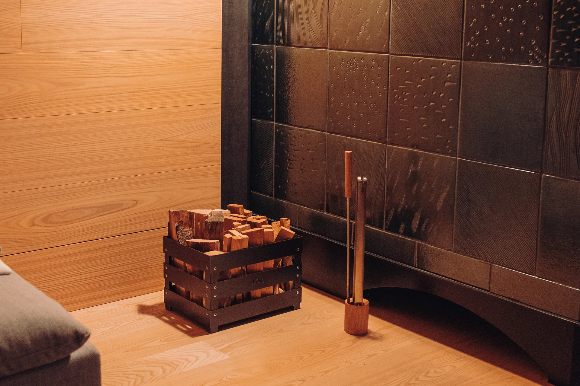 Höfats ildredskapssett, Rustfritt stål-boks, 3 deler Höfats