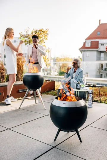 MOON 45 peis - Svart-sølv, lavt stativ - Höfats