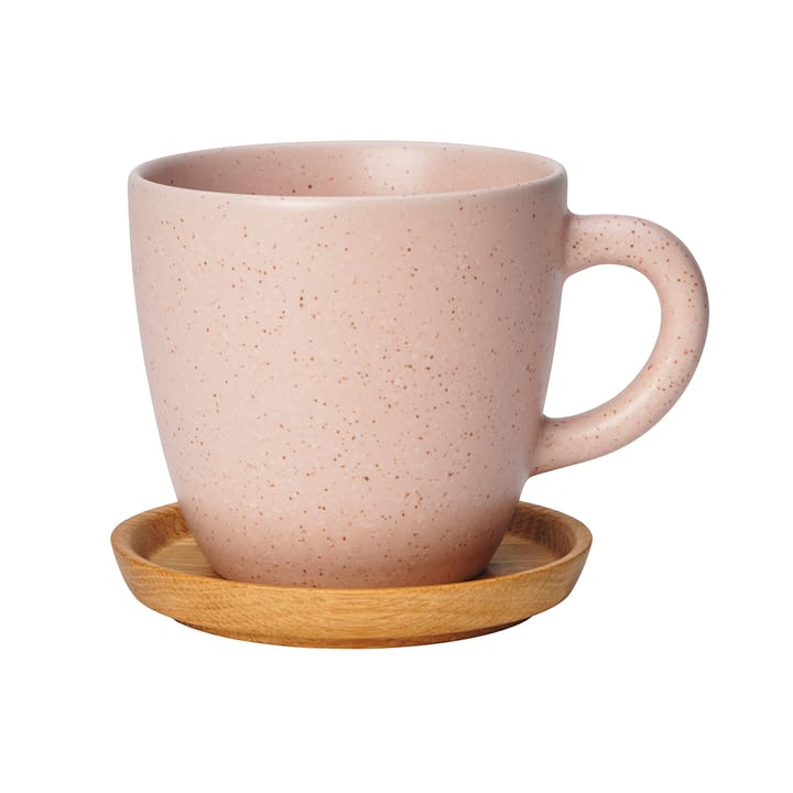 Höganäs kaffekrus med skål - Vildros - Höganäs Keramik