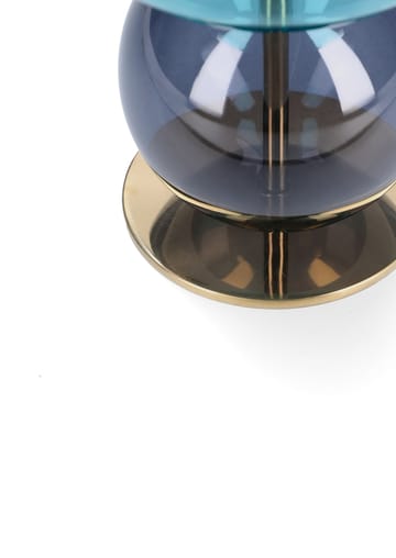 Bubble lysestake 14 cm - Blå-smoke - Holmegaard