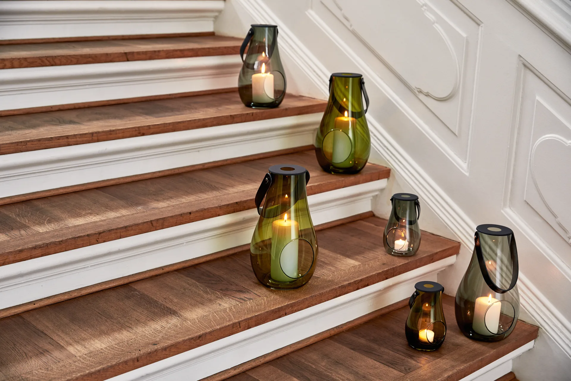 Design With Light lyslykt olivengrønn, 29 cm Holmegaard