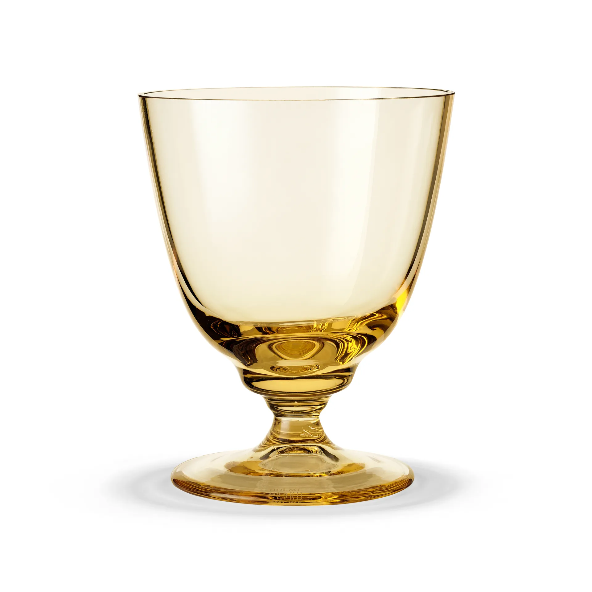 Flow glass på fot 35 cl, Amber Holmegaard