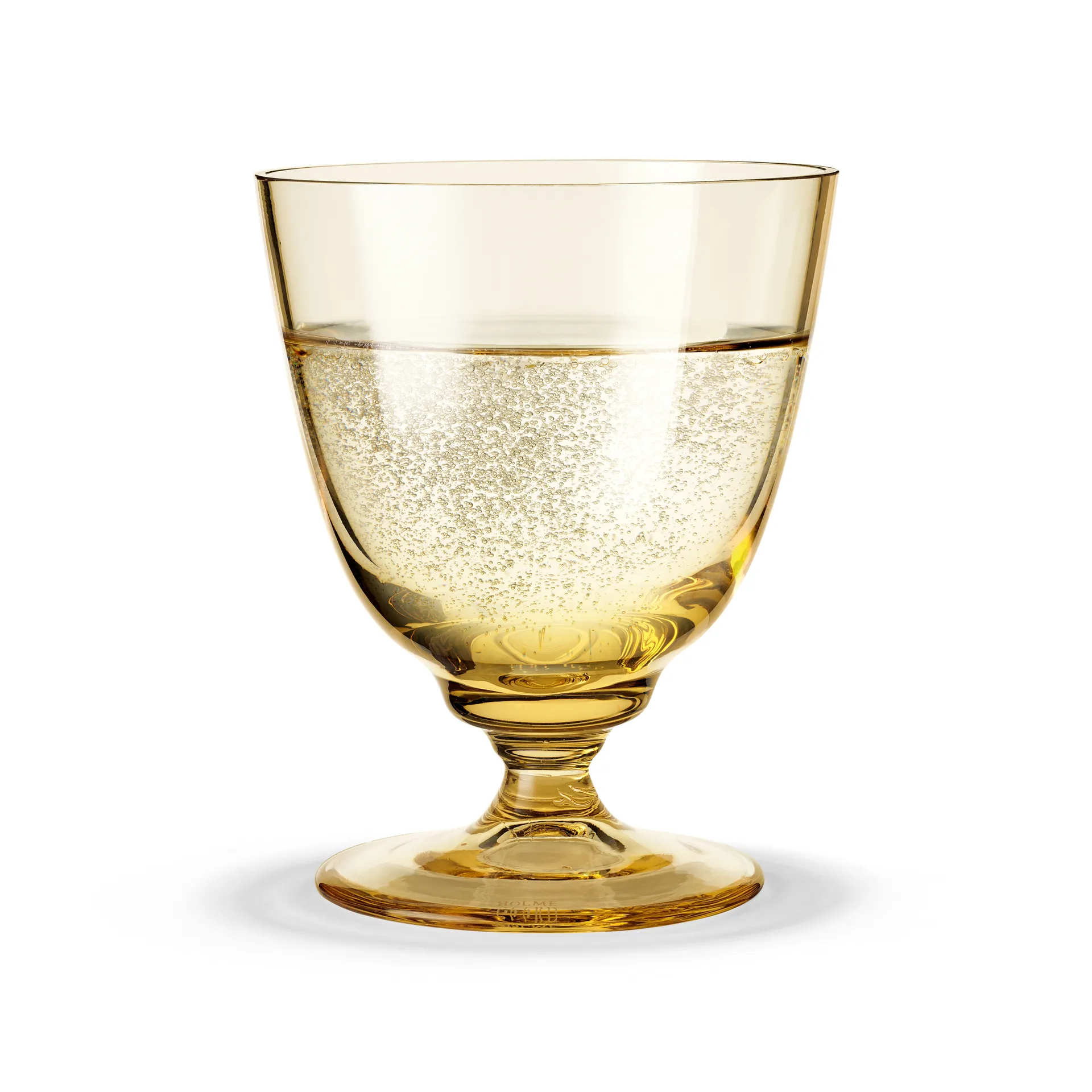Flow glass på fot 35 cl, Amber Holmegaard