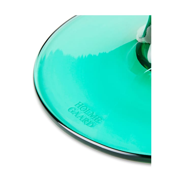 Flow glass på fot 35 cl - Emerald green - Holmegaard