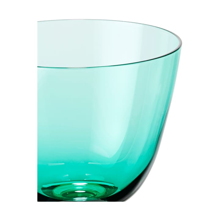 Flow glass på fot 35 cl - Emerald green - Holmegaard