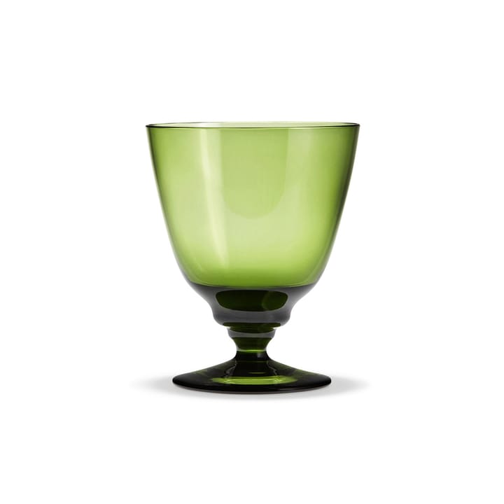 Flow glass på fot 35 cl - Olivengrønn - Holmegaard