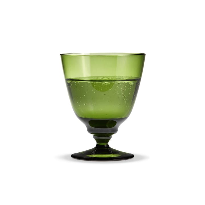 Flow glass på fot 35 cl - Olivengrønn - Holmegaard
