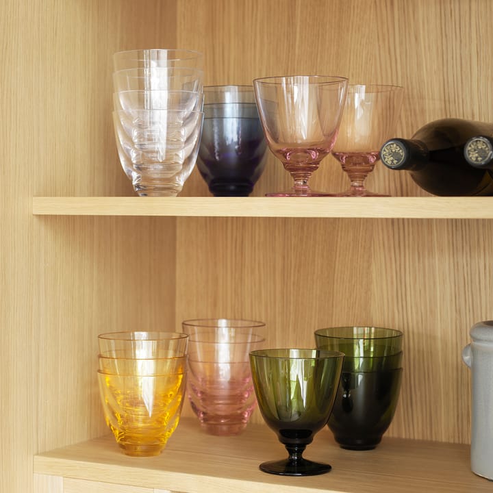 Flow glass på fot 35 cl, Rosa Holmegaard