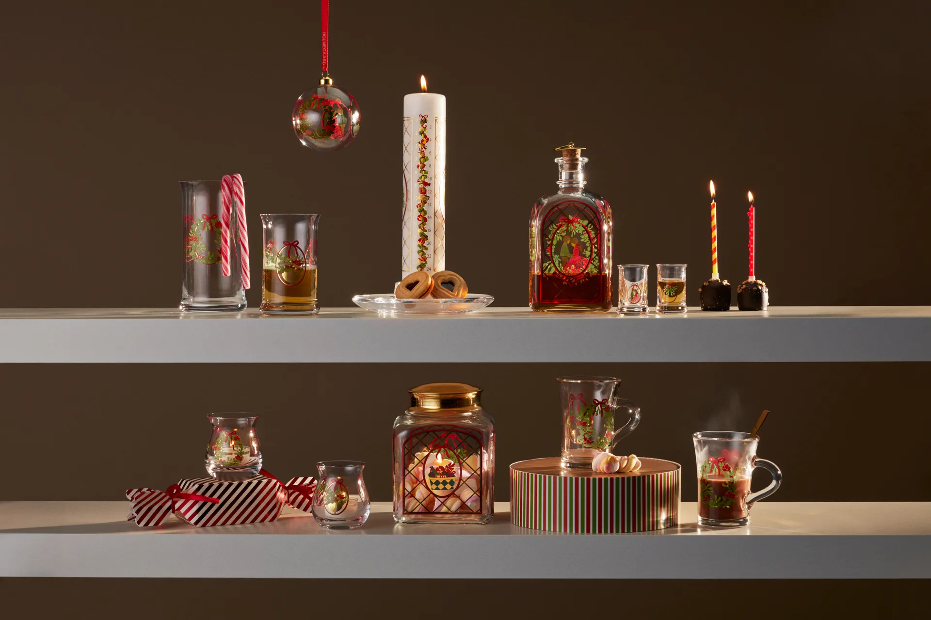 Holmegaard Christmas vannglass med julemotiv 28 cl, 2025 Holmegaard