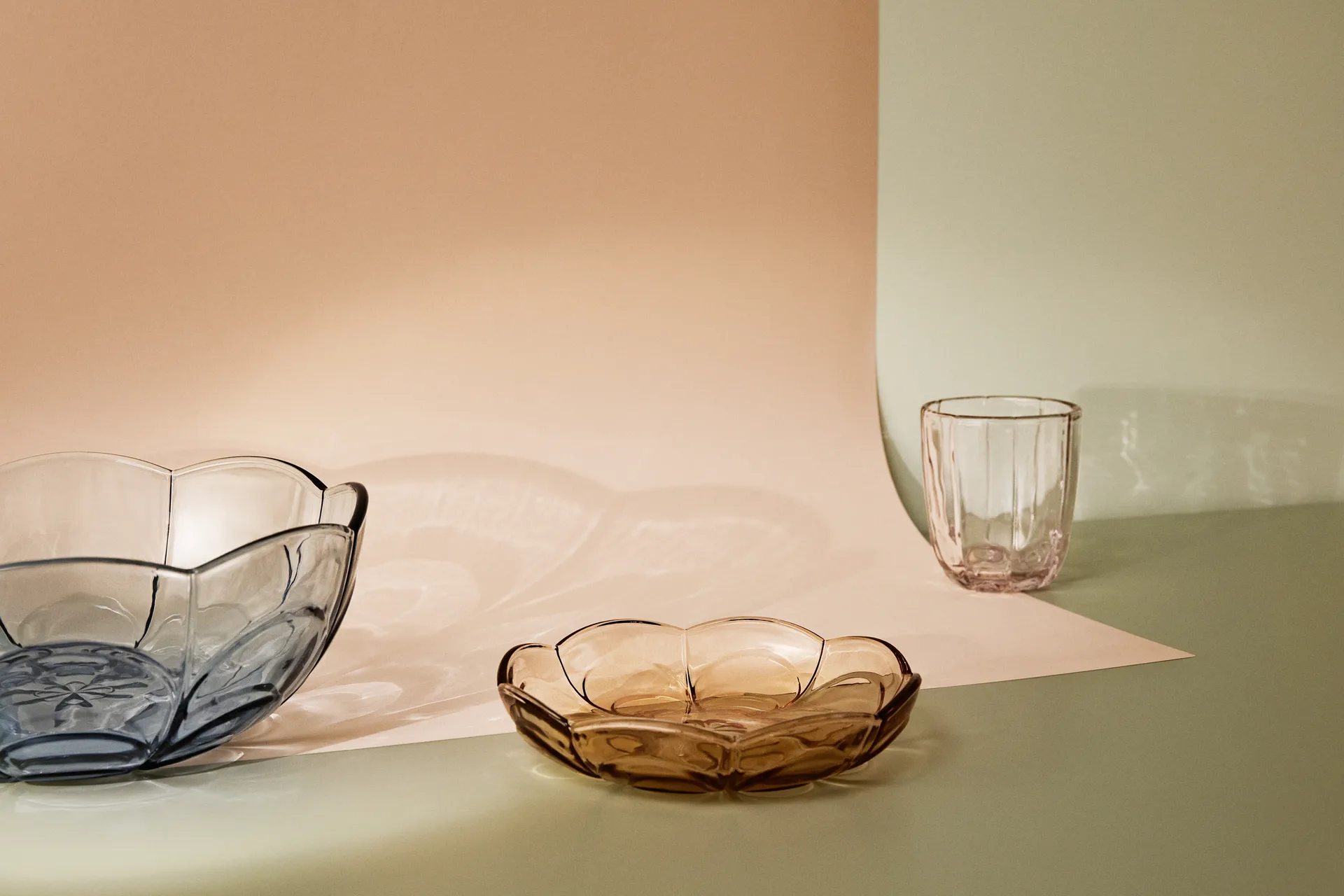 Lily desserttallerken Ø 16 cm 2-pakning, Toffee rose Holmegaard