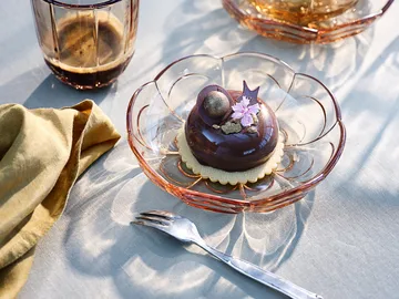 Lily desserttallerken Ø 16 cm 2-pakning - Toffee rose - Holmegaard