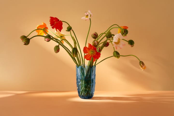 Lily vase H19 cm - Blue iris - Holmegaard