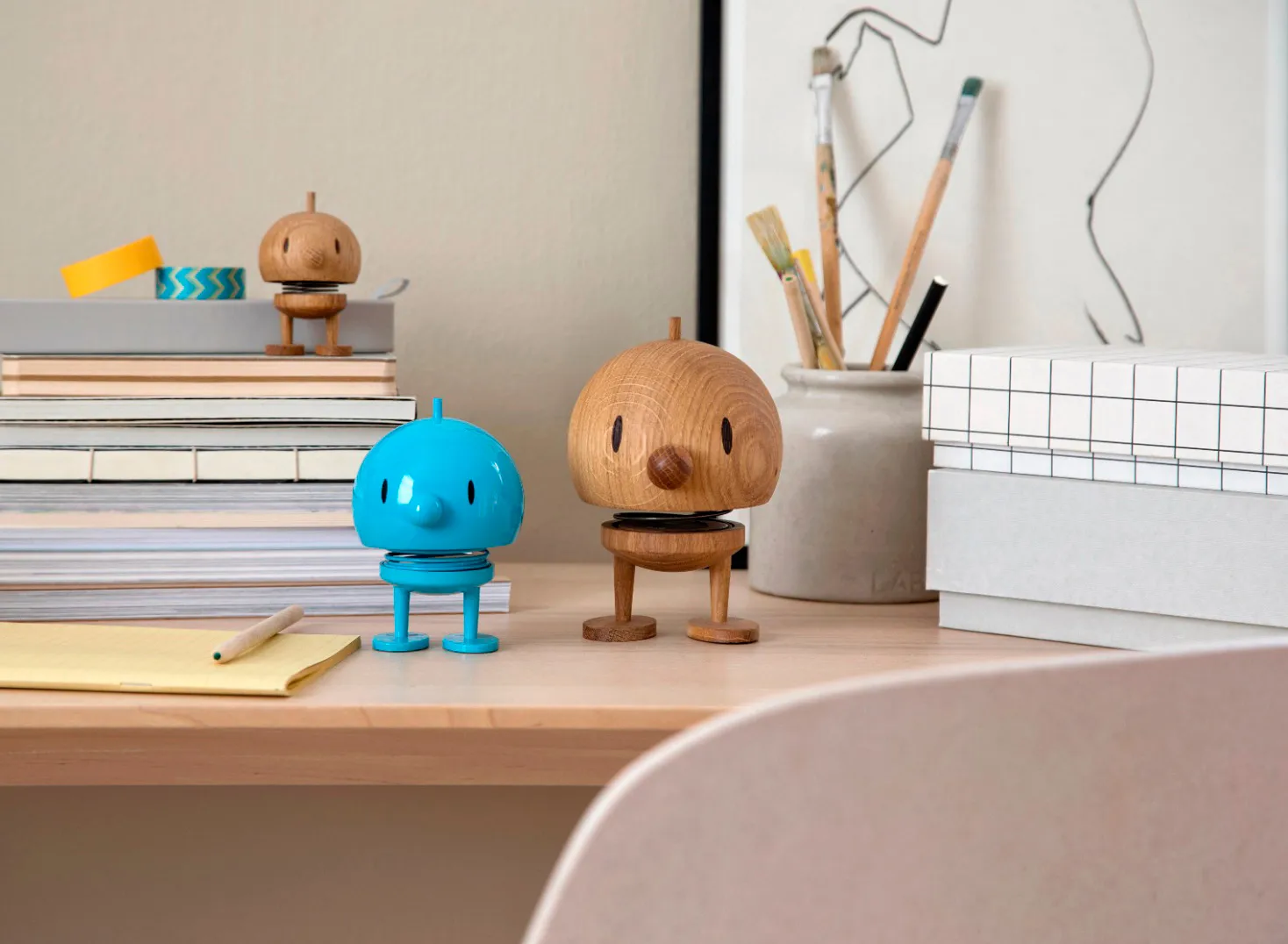 Hoptimist Bumble S figur, Oak Hoptimist