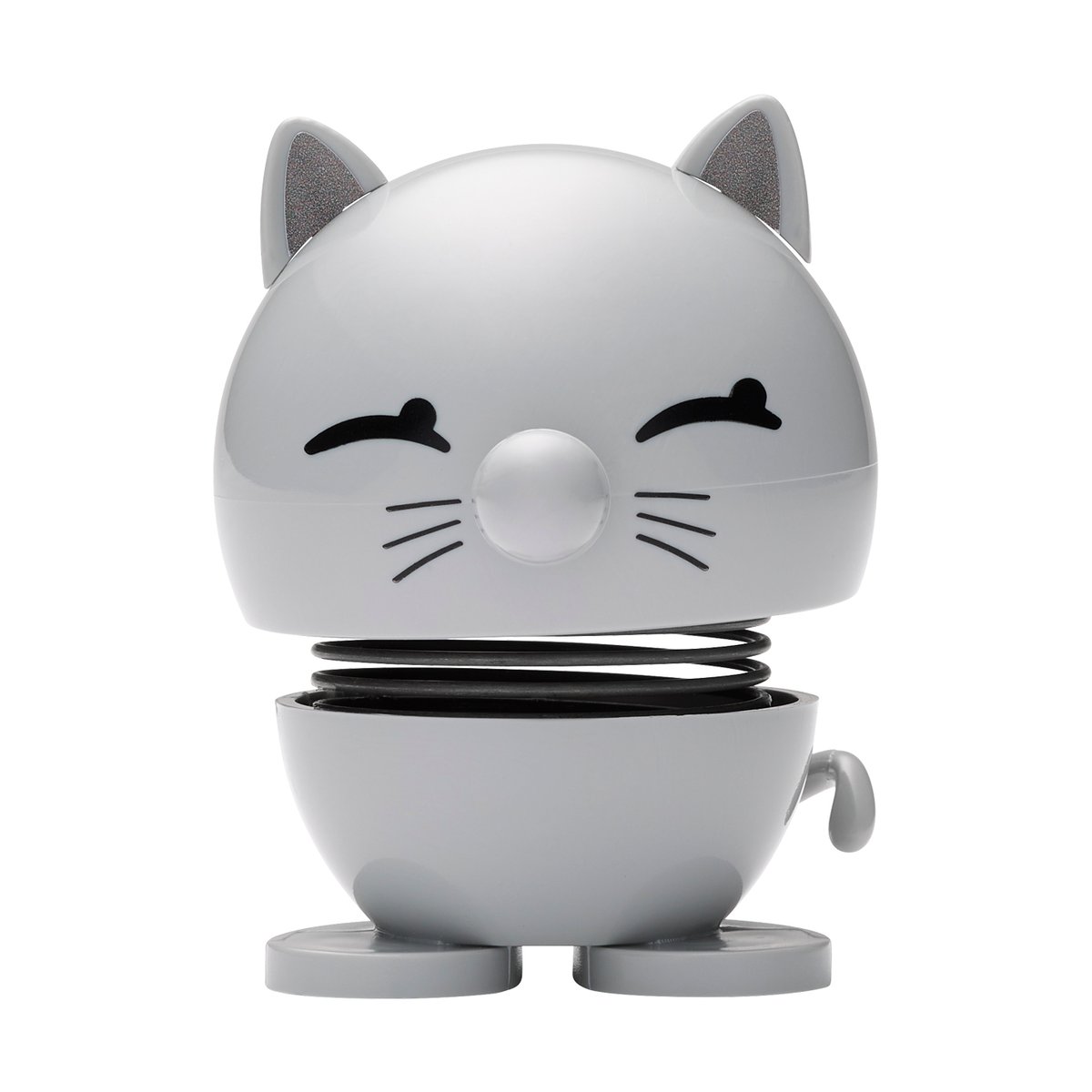 Hoptimist Hoptimist Cat figur 7,3 cm Lysegrå