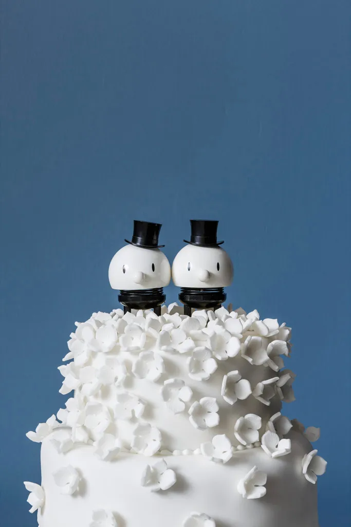 Hoptimist Groom & Groom figur 2 deler, Svart Hoptimist