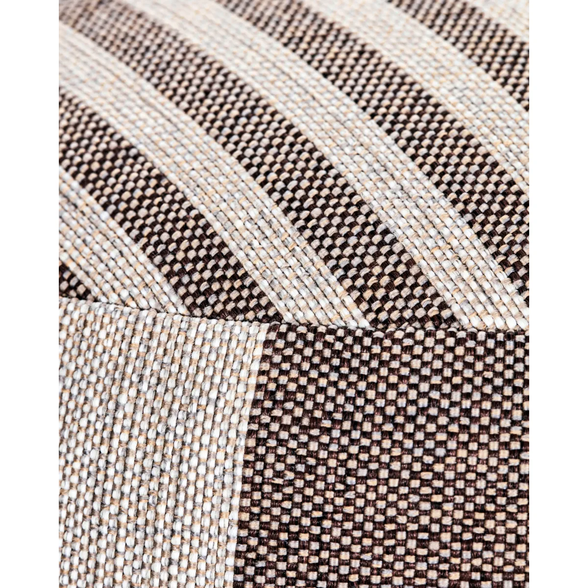 Alfo puff Ø60x40 cm, Brun-hvit House Doctor