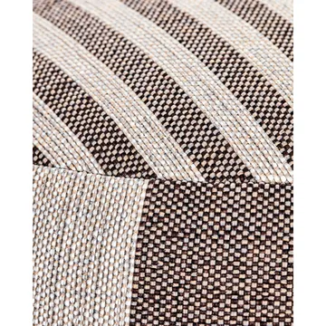 Alfo puff Ø60x40 cm - Brun-hvit - House Doctor