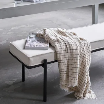 Alice Stripe pledd 140 x 200 cm - Mørkegrå - House Doctor