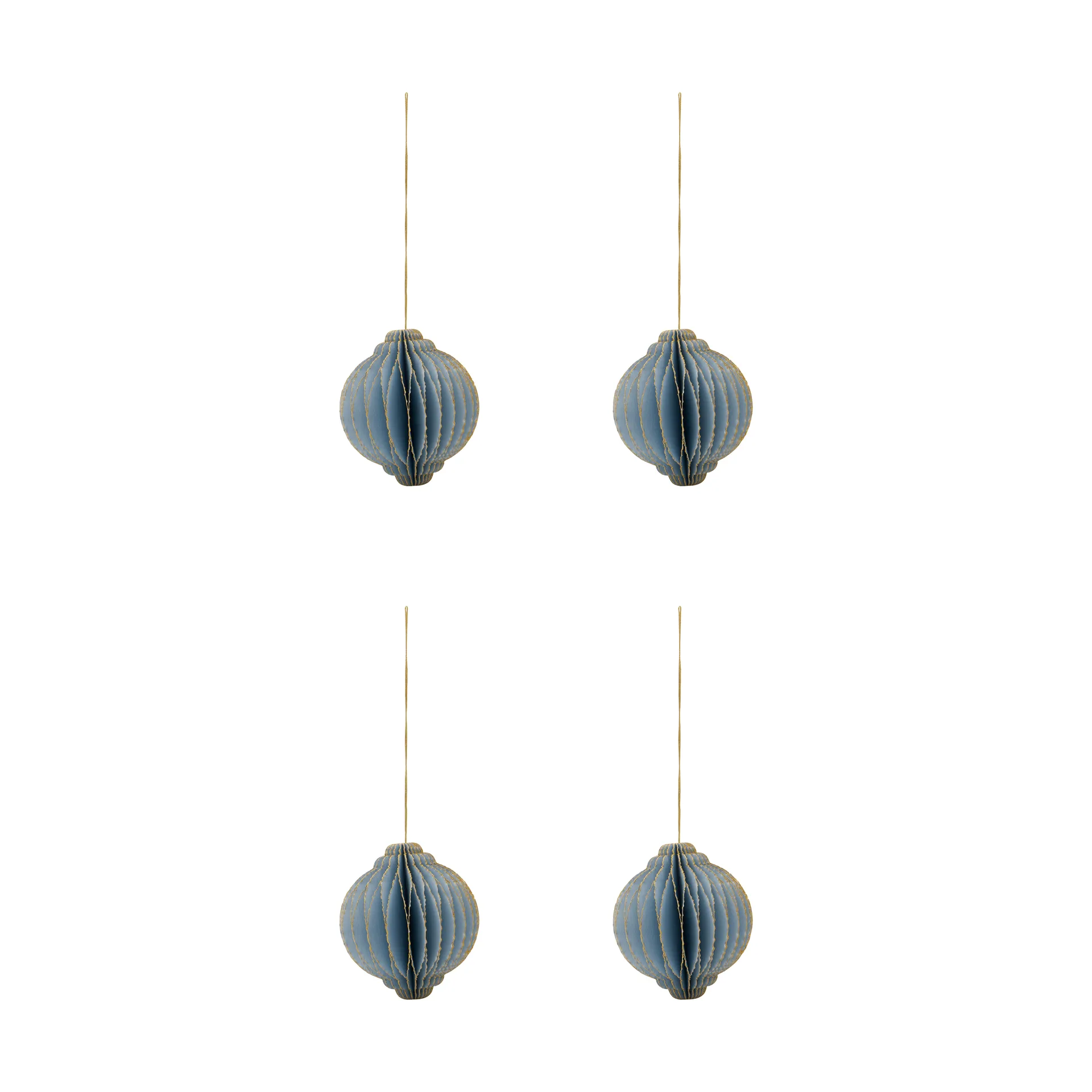Alsta juleanheng 4-pk, Lyseblå, Ø8 cm House Doctor