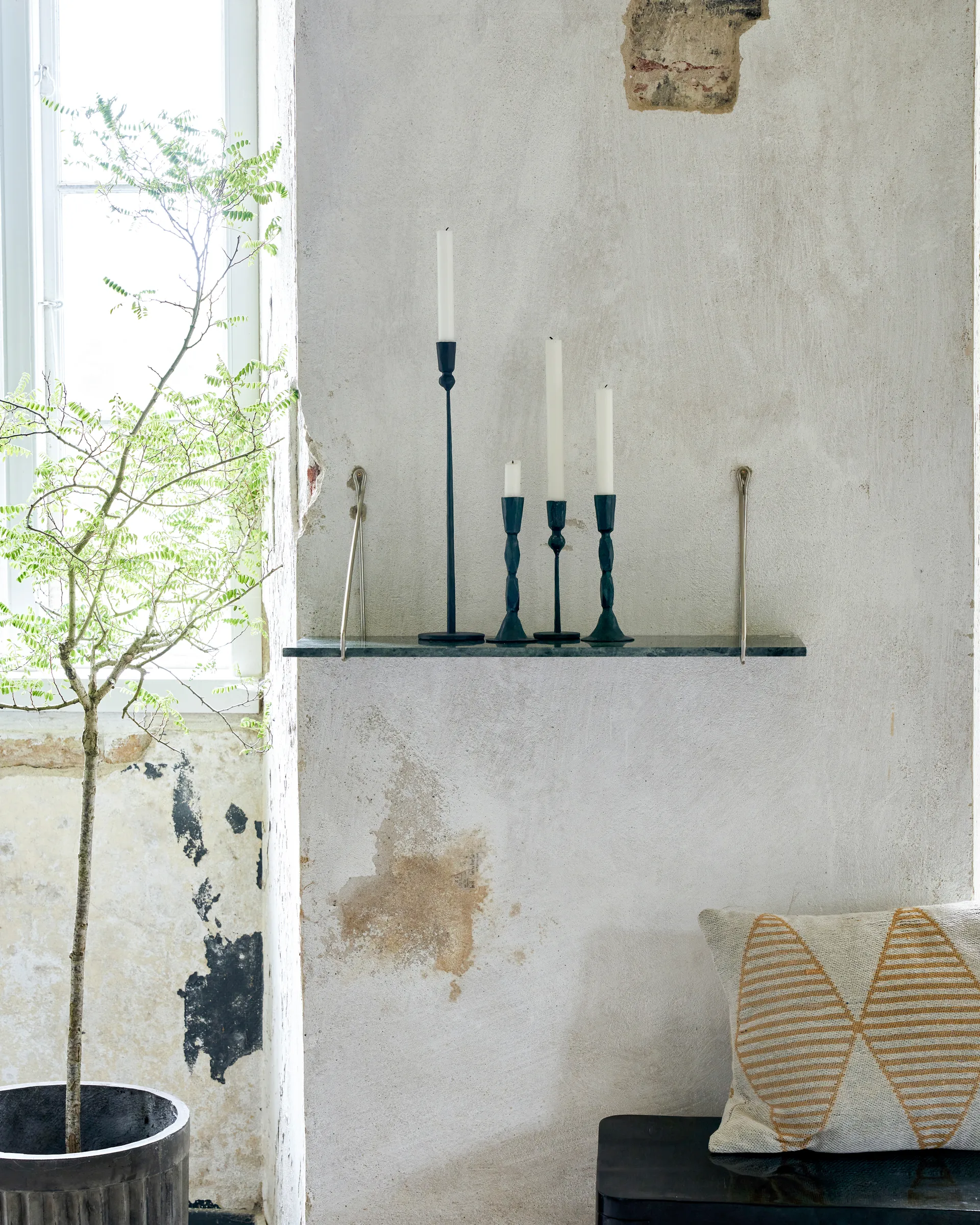 Apart hyllekonsoll 2-stk., Børstet sølv House Doctor