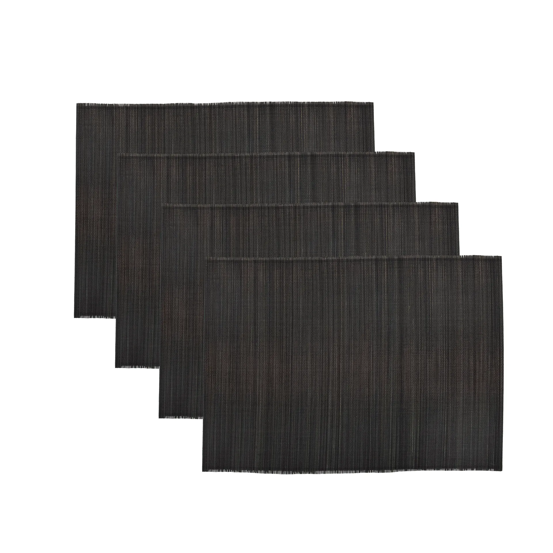 Bamb spisebrikke 33x45 cm 4-stk., Svart House Doctor