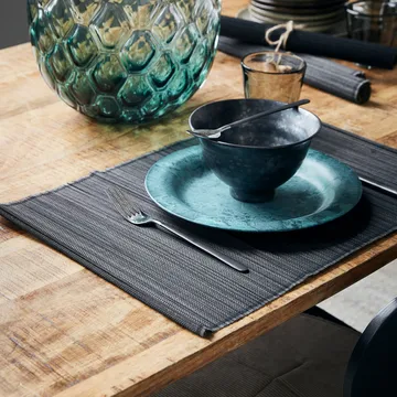 Bamb spisebrikke 33x45 cm 4-stk. - Svart - House Doctor
