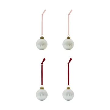 Bano julekule 4-pk - Sølv - House Doctor