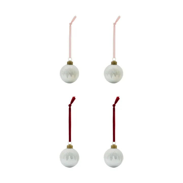Bano julekule 4-pk - Sølv - House Doctor