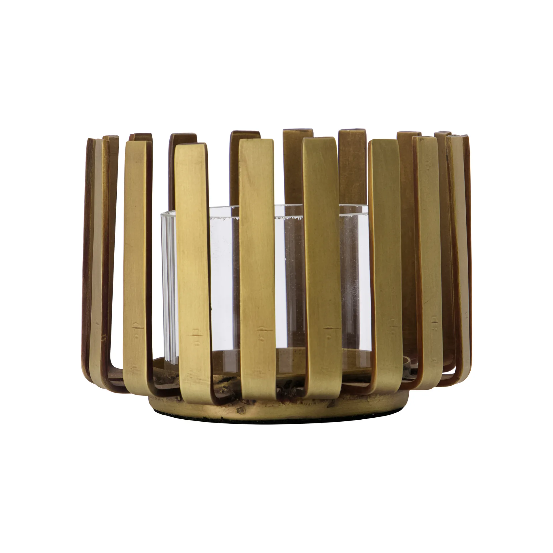 Bars telysholder Ø 10 cm, Antikk messing House Doctor