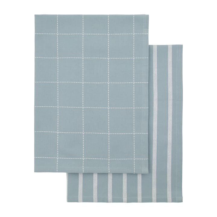 Clean kjøkkenhåndkle 2-pakning - Lyseblå - House Doctor
