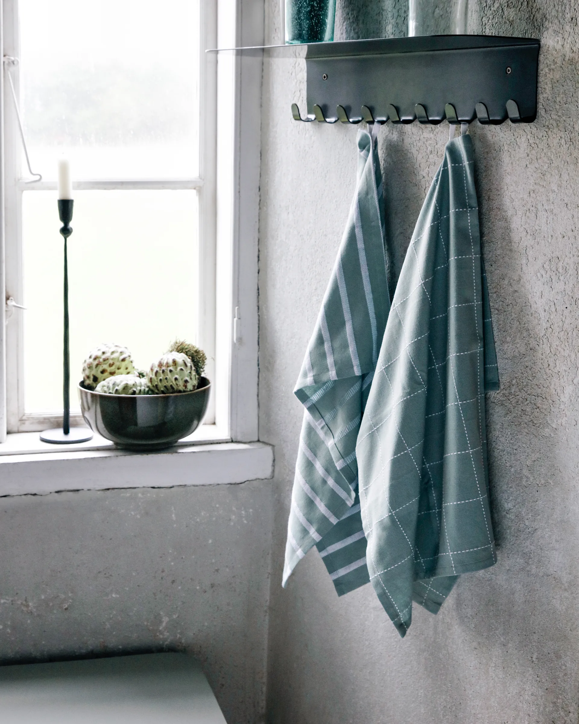 Clean kjøkkenhåndkle 2-pakning, Lyseblå House Doctor