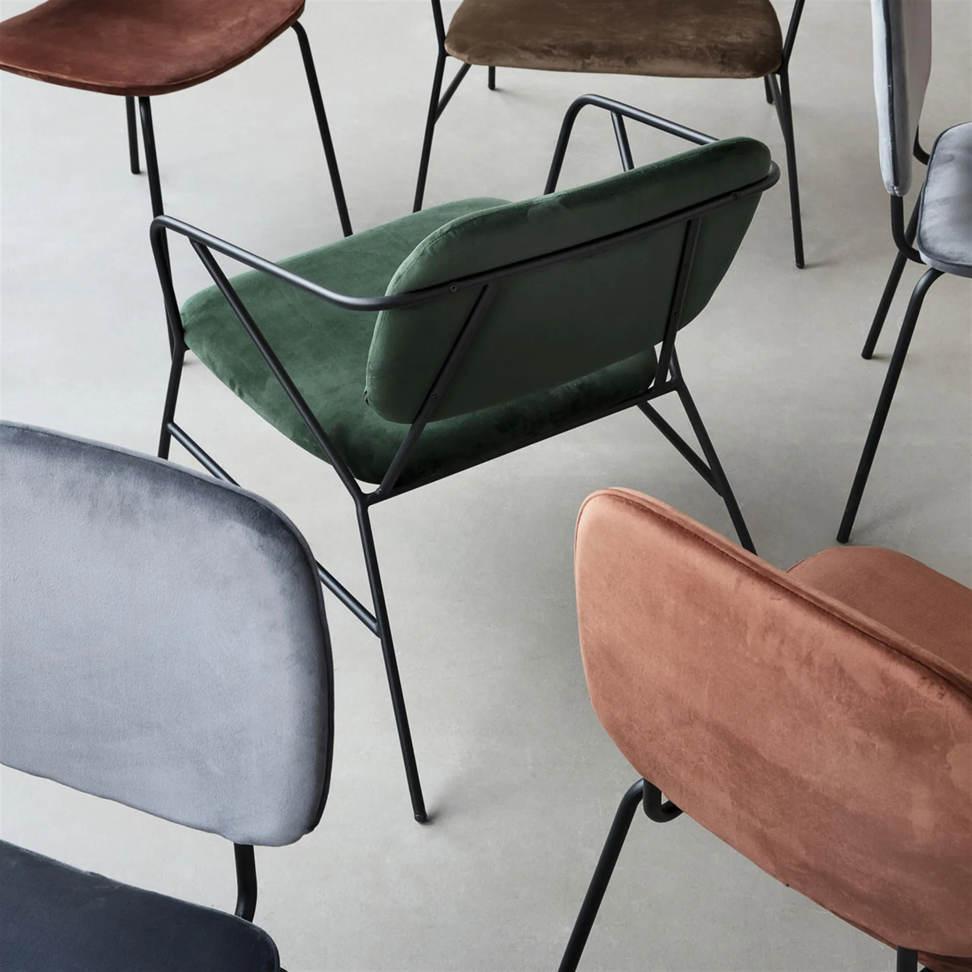 Comma stol 2-pakn. grå House Doctor