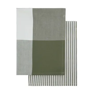 Cook kjøkkenhåndkle 55x75 cm 2-pk - Olivengrønn - House Doctor