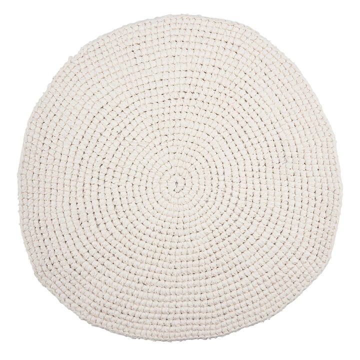 Croget gulvteppe Ø80 cm, Hvit House Doctor