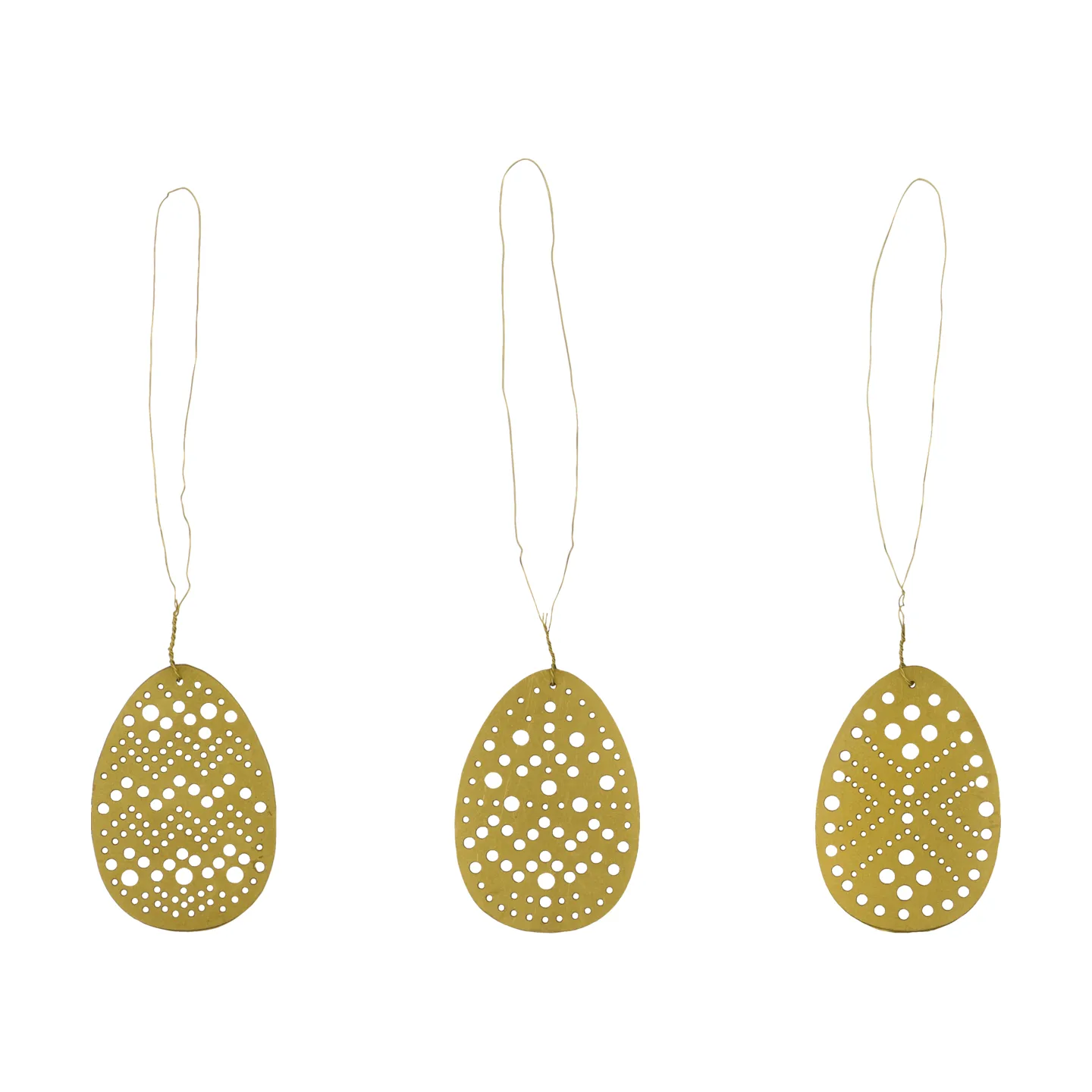 Cut påskeoppheng 3 deler, Antikk messing House Doctor